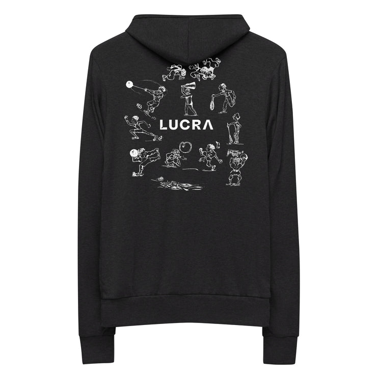 lucratoons zip hoodie (printed design)