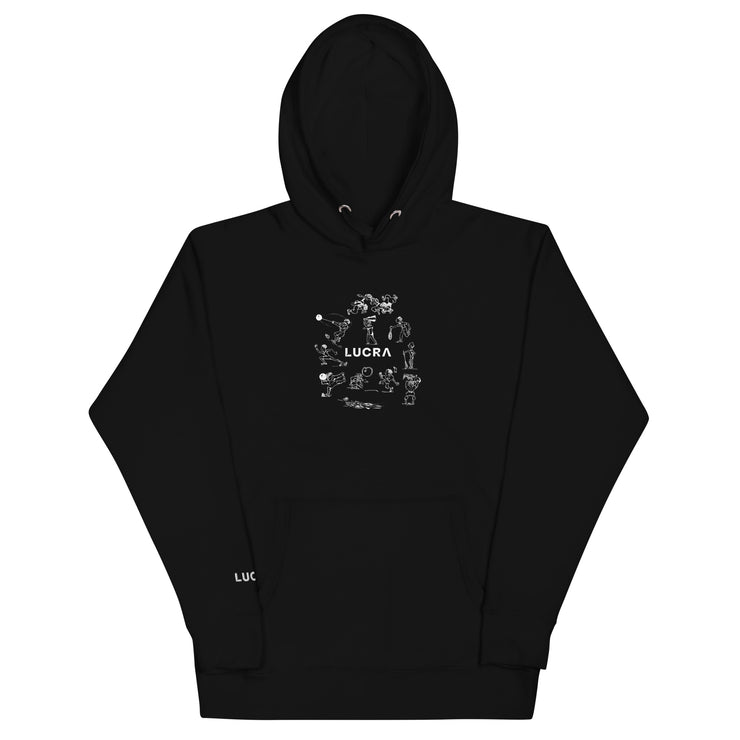 lucratoons hoodie with embroidered front